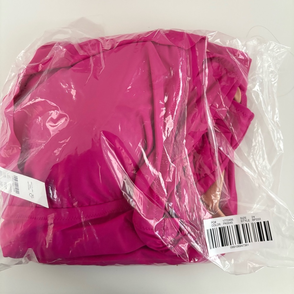 NWT J. Crew Ruched Ruffle One-piece Swimsuit Pink Barbie - Picture 4 of 6